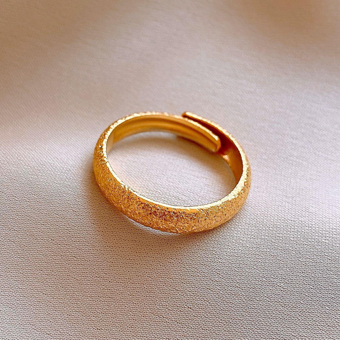 18k real gold electroplated new Chinese zir*****il drop gourd ring niche ring exquisite jewelry