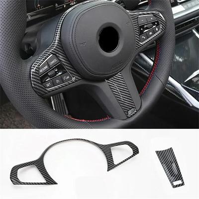 Car Interior Carbon Fiber Steering Wheel Cover Trim For BMW 3 Series G20 2020-22