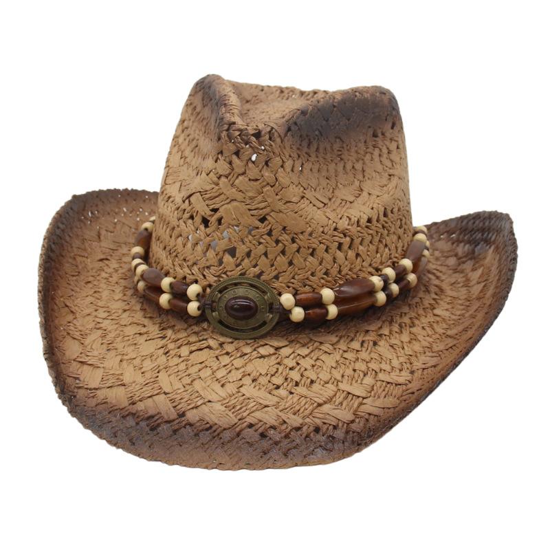 Men And Women Western Cowboy Straw Hat Outdoor Travel Beach Sun Hat Sun Hat