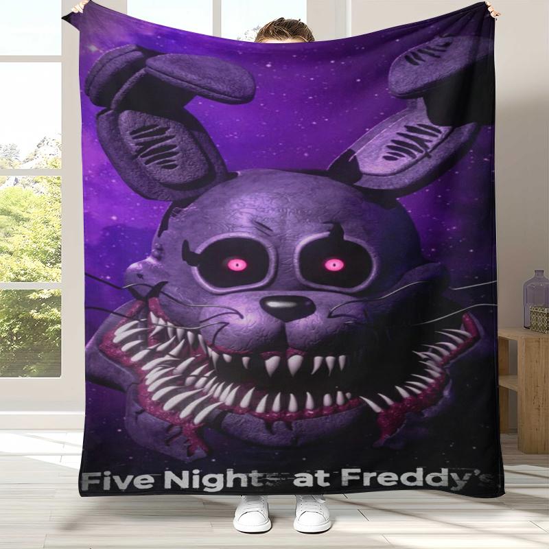 Coperta in Flanella Horror Freddy F-FNAF Games, Coperta in Peluche Calda Ultra Morbida per Casa Camera da Letto Letto Divano Ufficio Campeggio Picnic