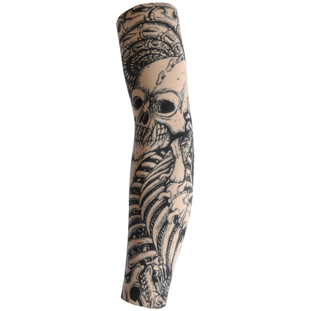 2 Pcs Breathable Seamless Tattoo Arm Sleeves Sun Protection for Men Women Cycling