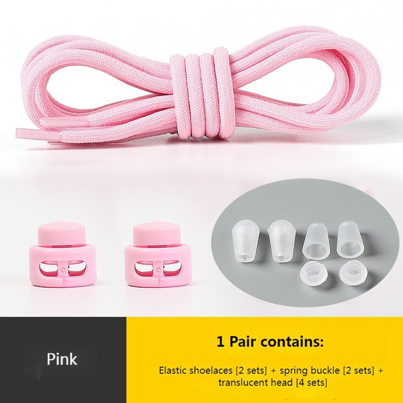 Elastic Laces Sneakers Round Lock Shoelaces Without Ties Kids Adult Quick Shoe Laces Rubber Bands Lazy Shoeace Shoes Accessories
