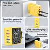 120W Multi-Port Fast Charger - EU/US/UK Compatible for Mobile Phones