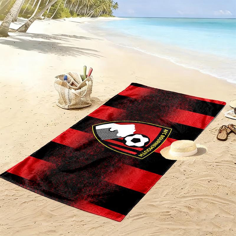 AFC Bournemouth Aufdruck Strandtuch, Großes Weiches Schnelltrocknendes Handtuch für Strand Camping Schwimmen