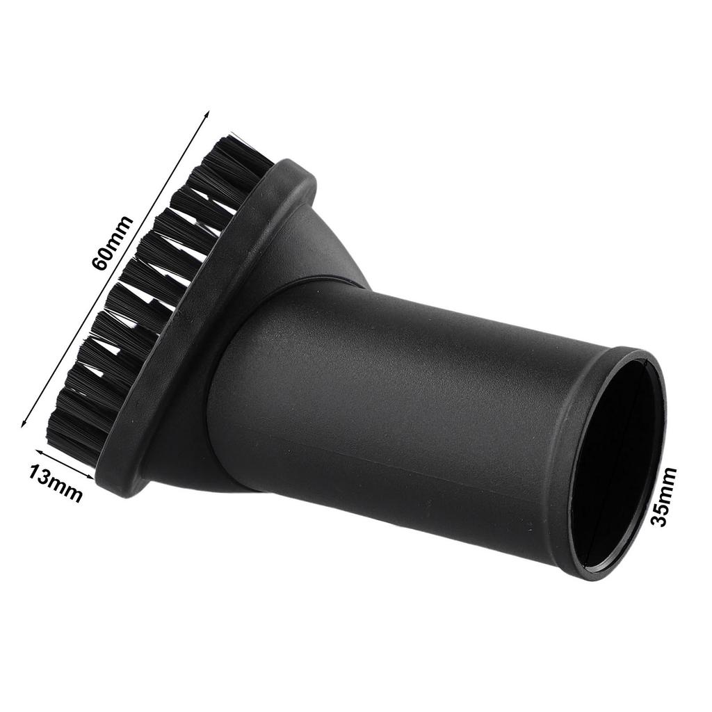 Round Brush For Karcher Vacuum Cleaner 32-35mm Inner Diameter, Suction Nozzle For Floor Keyboard Bookshelf Cleaning, Black