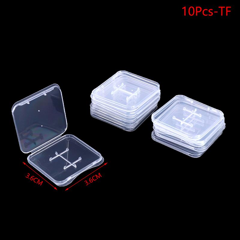 

10шт прозрачный Sd Tf Cf коробка для хранения карт памяти держатель коробка защитный чехол 10Pcs-CF