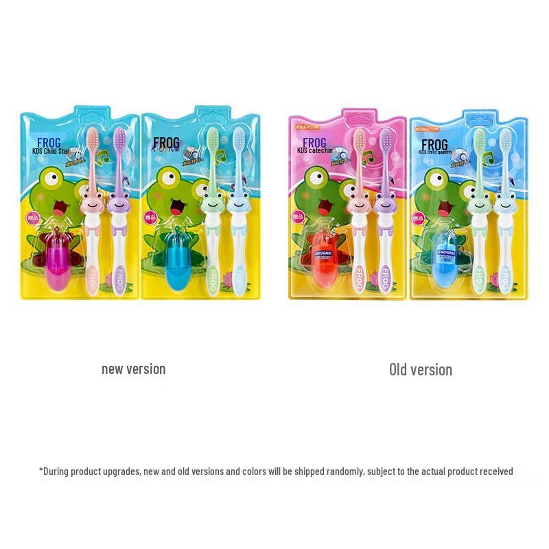 Frog Kids Toothbrush - Soft Bristles, Small Head, 2-Pack