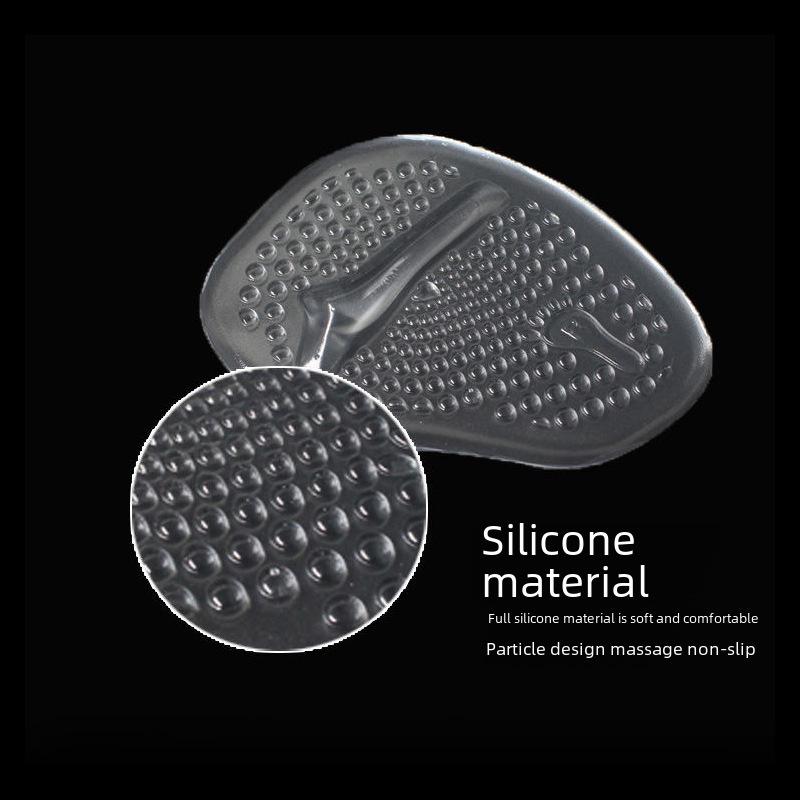 Verschleißfestes Bequemes Silikon-Vorfußpolster - Selbstklebend, Stoßdämpfend, Druckentlastend, Weiche Halbe Größe.