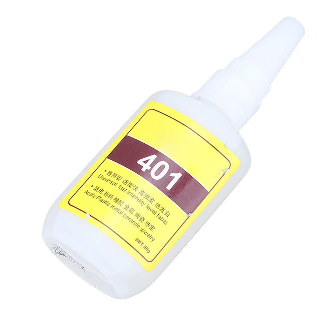 401 Universalkleber Hohe Klebkraft 50g Schnellhärtend 120Mpas Viskosität Metallkleber für Gummi