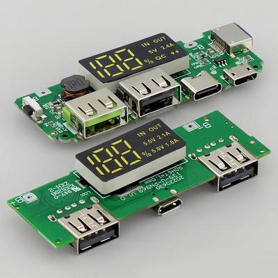 Carte de Charge 18650 Double USB 5V 2.4A Module de Batterie Externe pour Téléphone Portable Carte Chargeur Batterie Lithium 18650 Protection de Circuit
