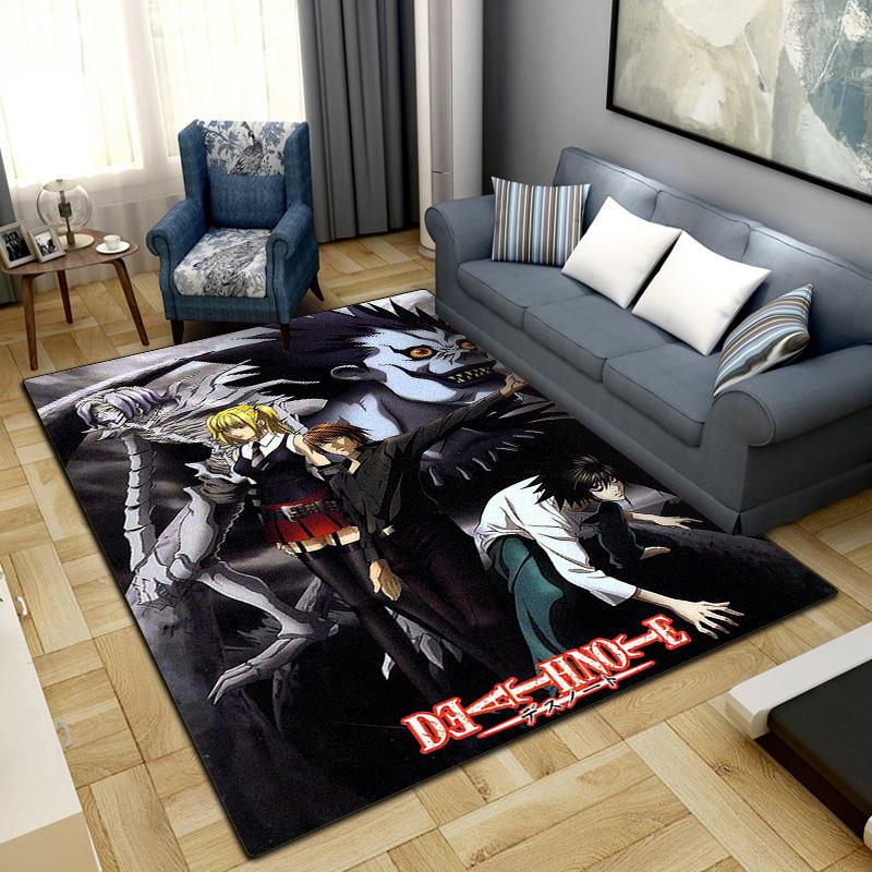 Death Note Poster Rug for Home Decoration,Washable Non-slip Large Rug Floot Mat LXRa28