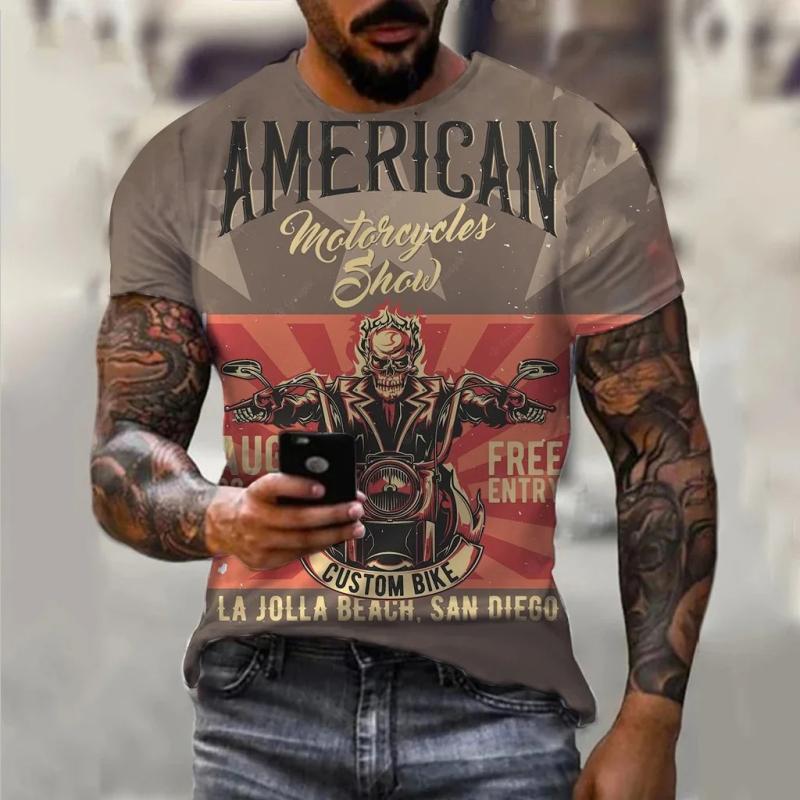 

Мужская футболка с 3D мотоциклетным принтом, трендовая винтажная одежда в стиле хип-хоп, футболка для гонок на мотоциклах, пиджак для верховой езды на открытом воздухе 4XL темно-синий