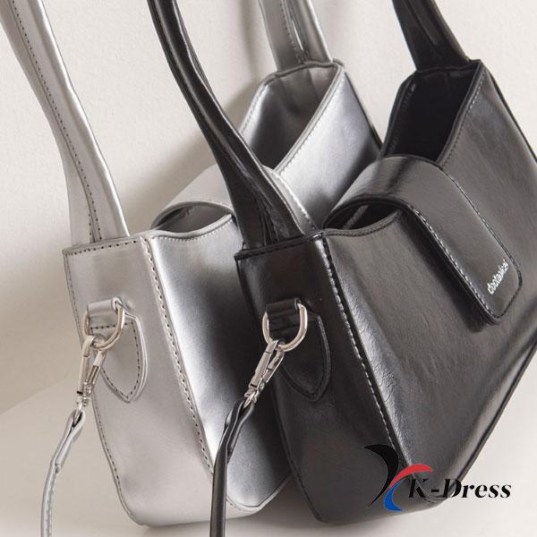 Square Baguette Glossy Shoulder Bag (3 Colors) Basic Type