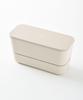 BRUNO Yamanaka Lacquer Bicolor Lunch Bento Dishwasher Microwave No 2-Tier Box, Box, Safe, Safe, Gray, Size, RBHK013-GY