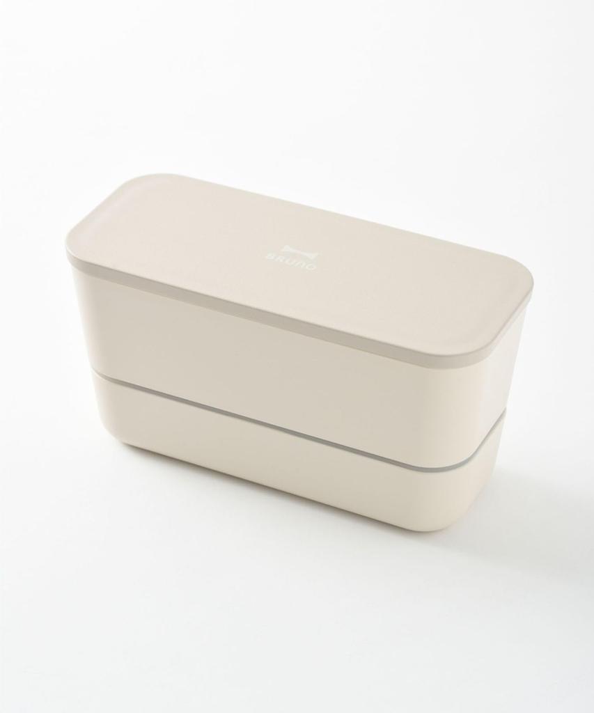 BRUNO Yamanaka Lacquer Bicolor Lunch Bento Dishwasher Microwave No 2-Tier Box, Box, Safe, Safe, Gray, Size, RBHK013-GY