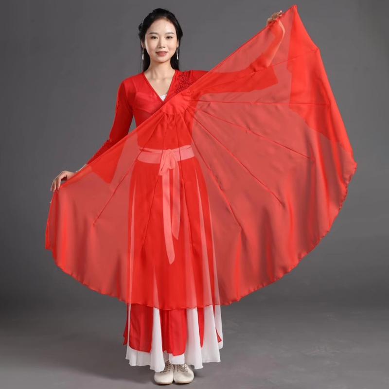 1pc Cartilage Dance Fan Chiffon Gradient Stage Performance Prop Hand Fan Dance Special Prop Square Dance Yangko Fans Other