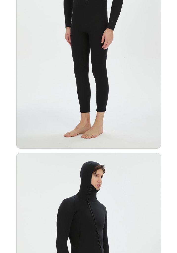 Herren 3mm Neopren Ganzkörper-Neoprenanzug, Rückenreißverschluss, Warm für Schnorcheln & Wintertauchen