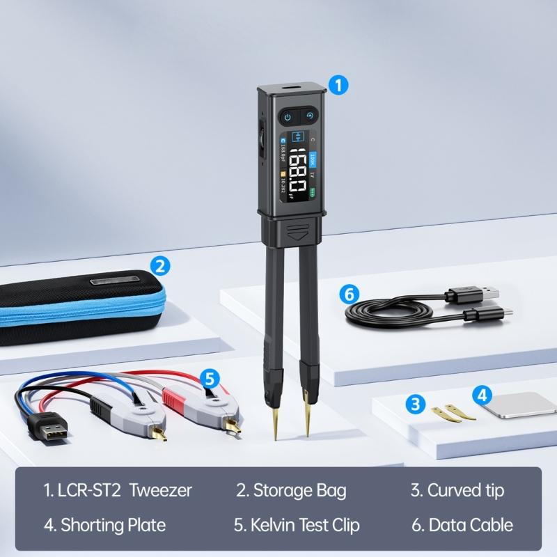 Advanced Easy to Carry Bridge Meter with High Stability ABS for Resistance Capacitance Inductance Diodes Voltage Testing