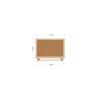 Desktop Cork Board Stand Rectangle Wood Frame Small Bulletin Board Vision Board