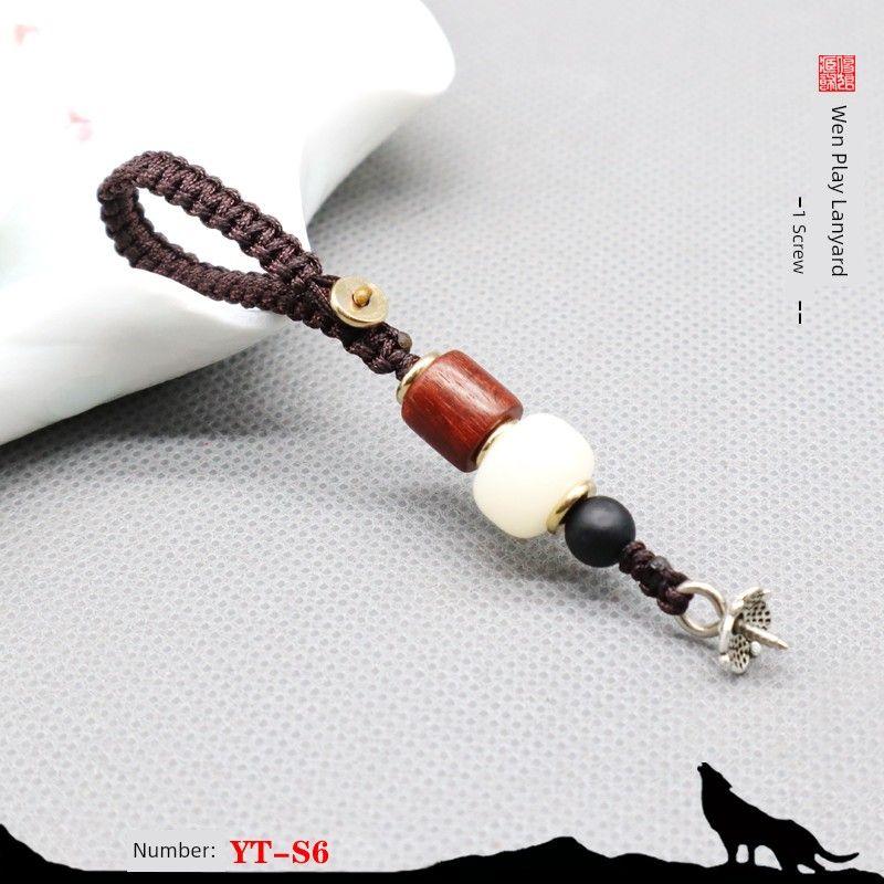 

Gourd Lanyard Carrying Strap Crafts Hanging Buckle Cap Nail Strap Pendant Bag Hanging Pendant Handmade Flat Knot Semi-Finished Key Flat knot * cap nail hanging buckle * number YT-S6