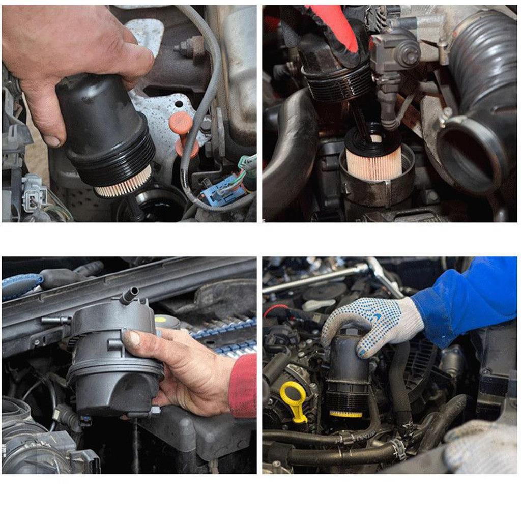 Huxibai Filter Wrench, Filter Removal Tool, Durable Stable Metal Separator Engine Replacement for Car, Truck, Car, Home