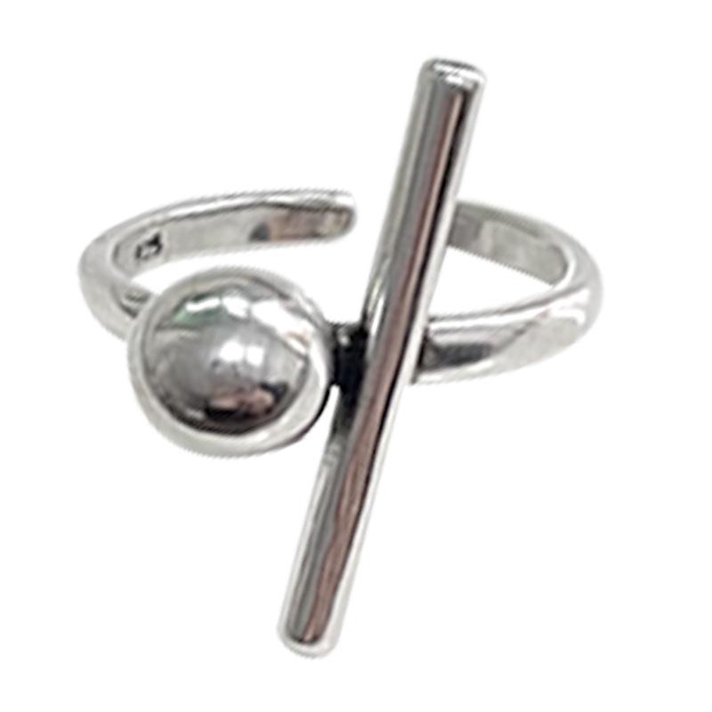 Lan Zhi 925 Sterling Silver Irregular Open Ring for Women - Non-Fading Index Finger Jewelry
