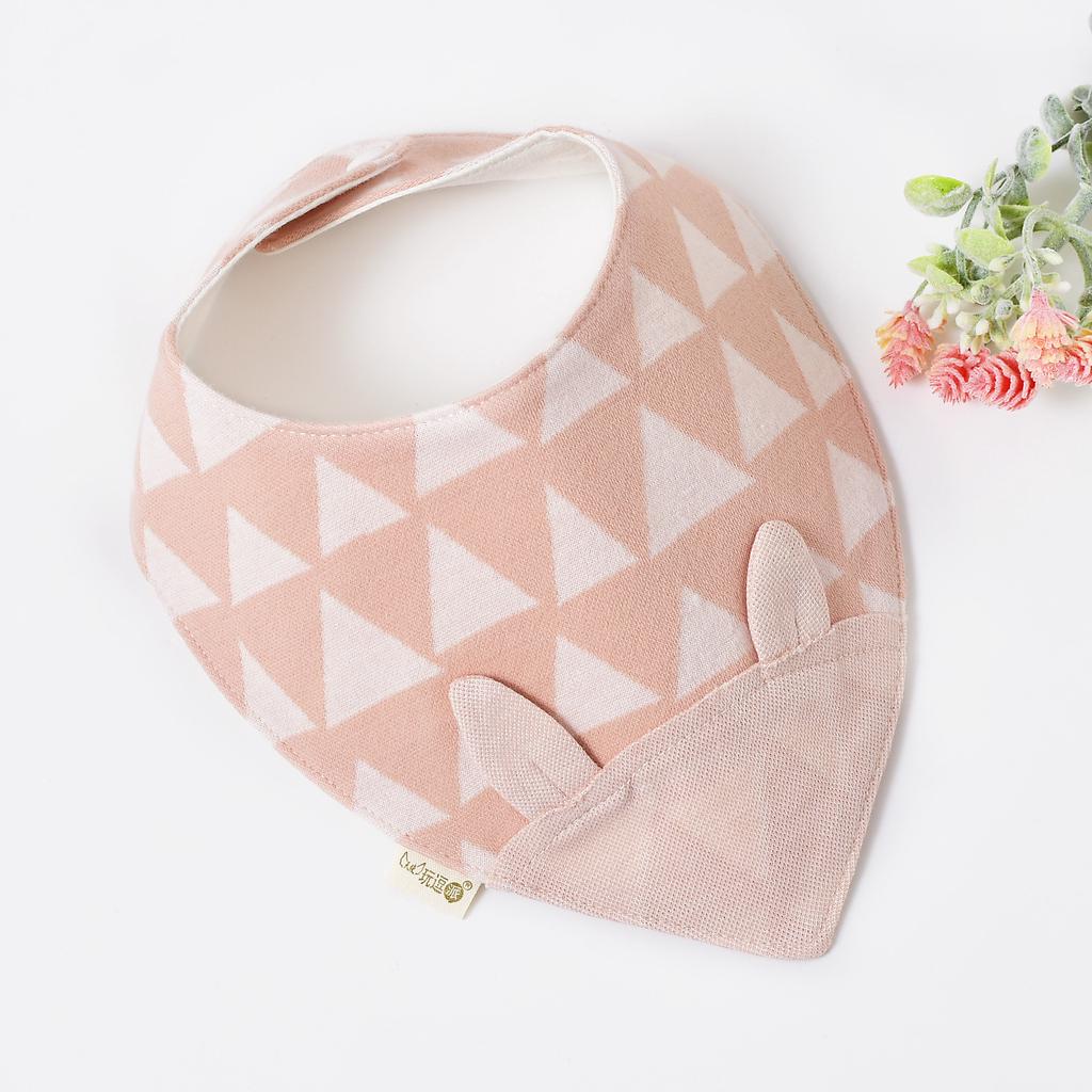 Baby Bibs Triangle Double Cotton Bibs Cartoon Print Saliva Towel Baby Boys Girls Feeding Apron Cotton Bandana Bibs Burp Cloths