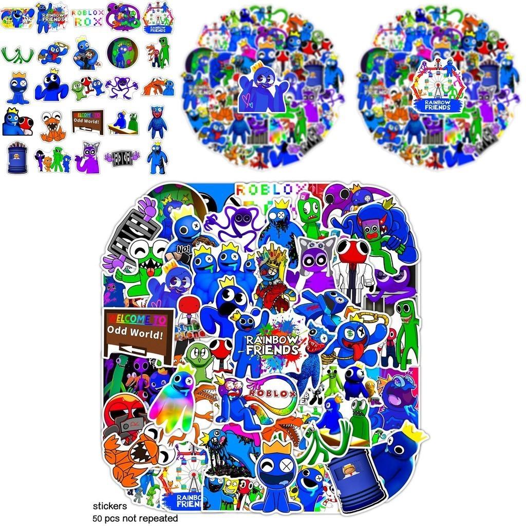 Colorful Roblox Rainbow Friends Stickers Waterproof Reusable For Luggage More!