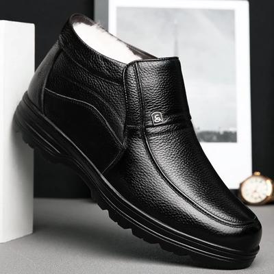 FashionWinter Men Ankle Boots Slip On Boots Outdoor Snow Boots Classic Design High Top Men Casual Shoes Men Botas Para Hombre