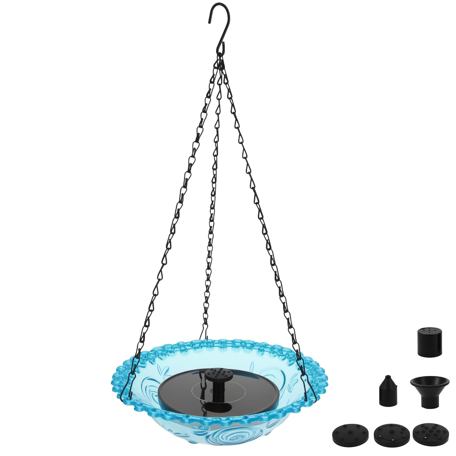 

Solar Fountain Hanging Bird Bath Floating Outdoor Bird Feeder Water Pump with 6 Nozzles for Garden Balcony Pond синий