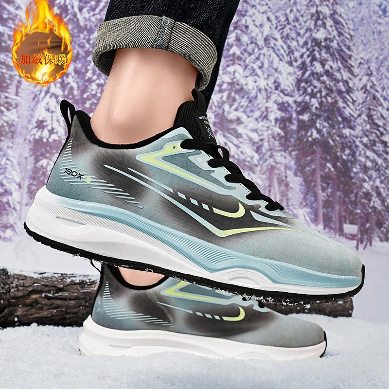 Winter Velvet Thickened Cold-proof Warm Cotton Shoes Outdoor Light Sports Casual Trendy Shoes