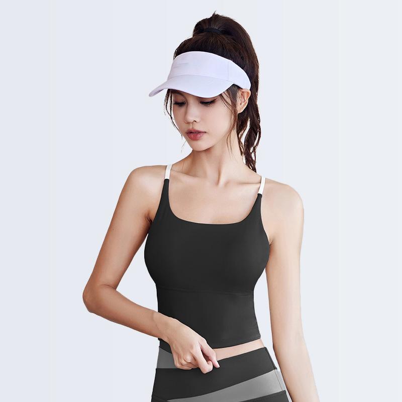 Dámská jógová vesta Sexy sportovní podprsenka Běžecké tričko Fitness trička Crop top Cvičební Elastické sportovní prádlo Rychleschnoucí Gym top