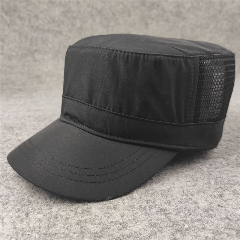 Summer solid color deepened, increased flat-top mesh hat casual fashion simple light board without decoration wide brim breathable men and women tide
