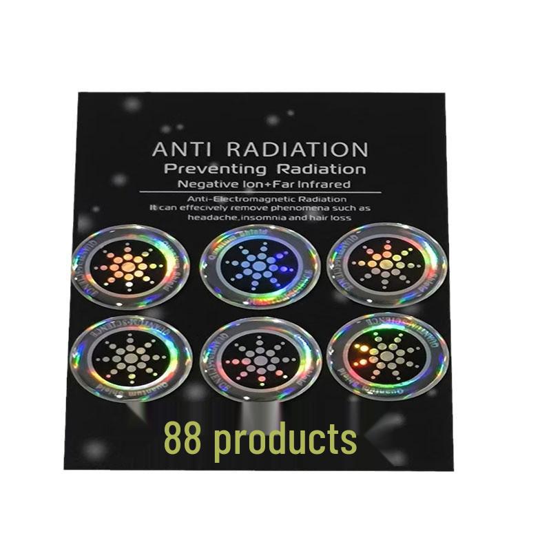 Customizable Mobile Radiation Protection Stickers - Energy & Negative Ion Shield, 6-Piece Set