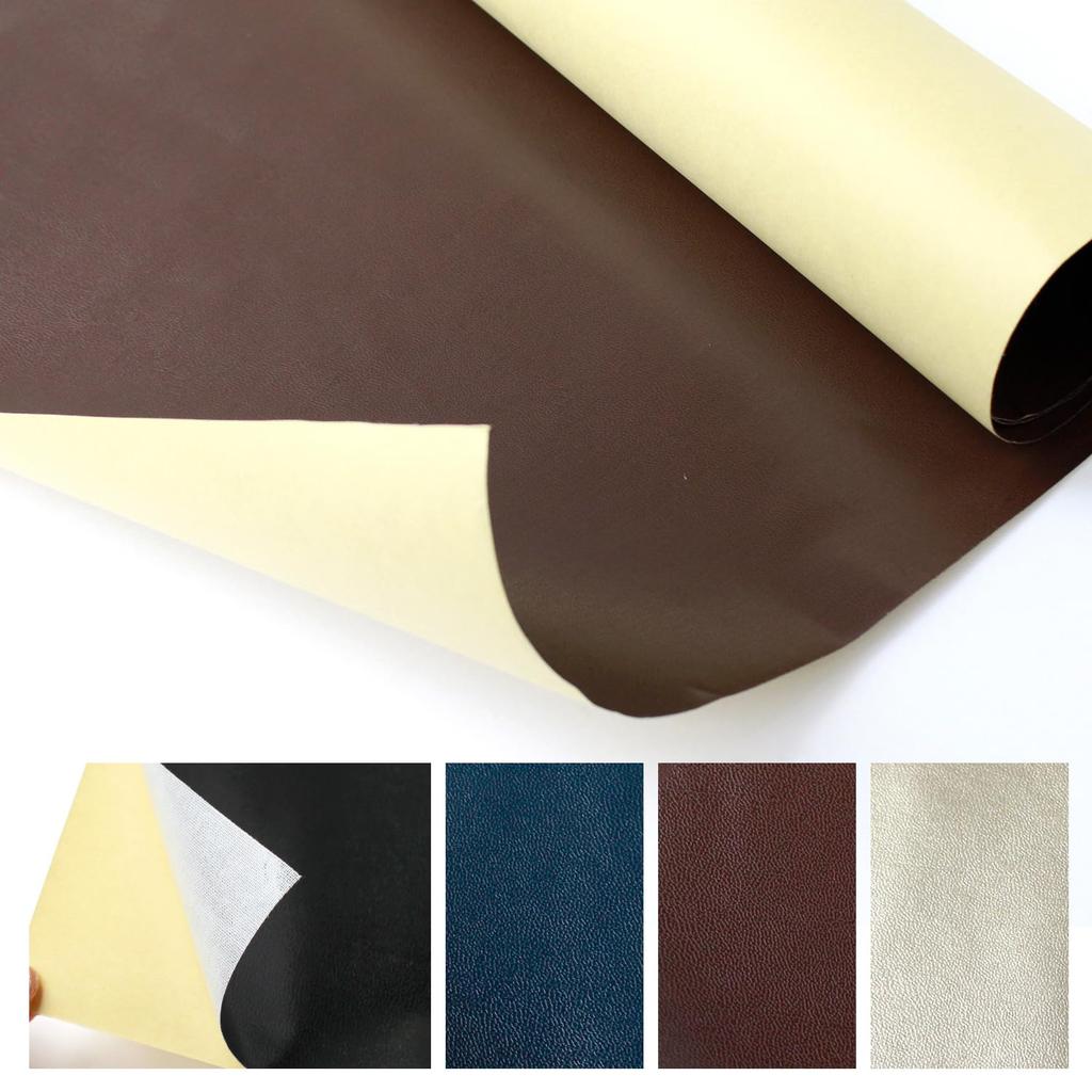 Nippon Chuko Synthetic Leather for 90cm Wide X 2m Lining, Self-Adhesive, Bags, Approx. Cut, Gold, S1680-G