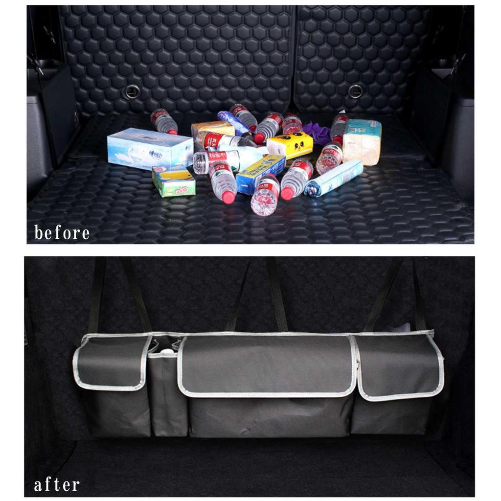 Lunari Car Storage Foldable Storage Trunk Easy Large Storage Bag, Box, Organizer, Installation, Versatile, Capacity, Pockets, In-Car