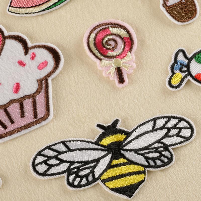 Embroidery Label Cartoon Food Cake Candy Embroidery Sticker Coat and Hat Accessories Accessories Patch Cloth Sticker