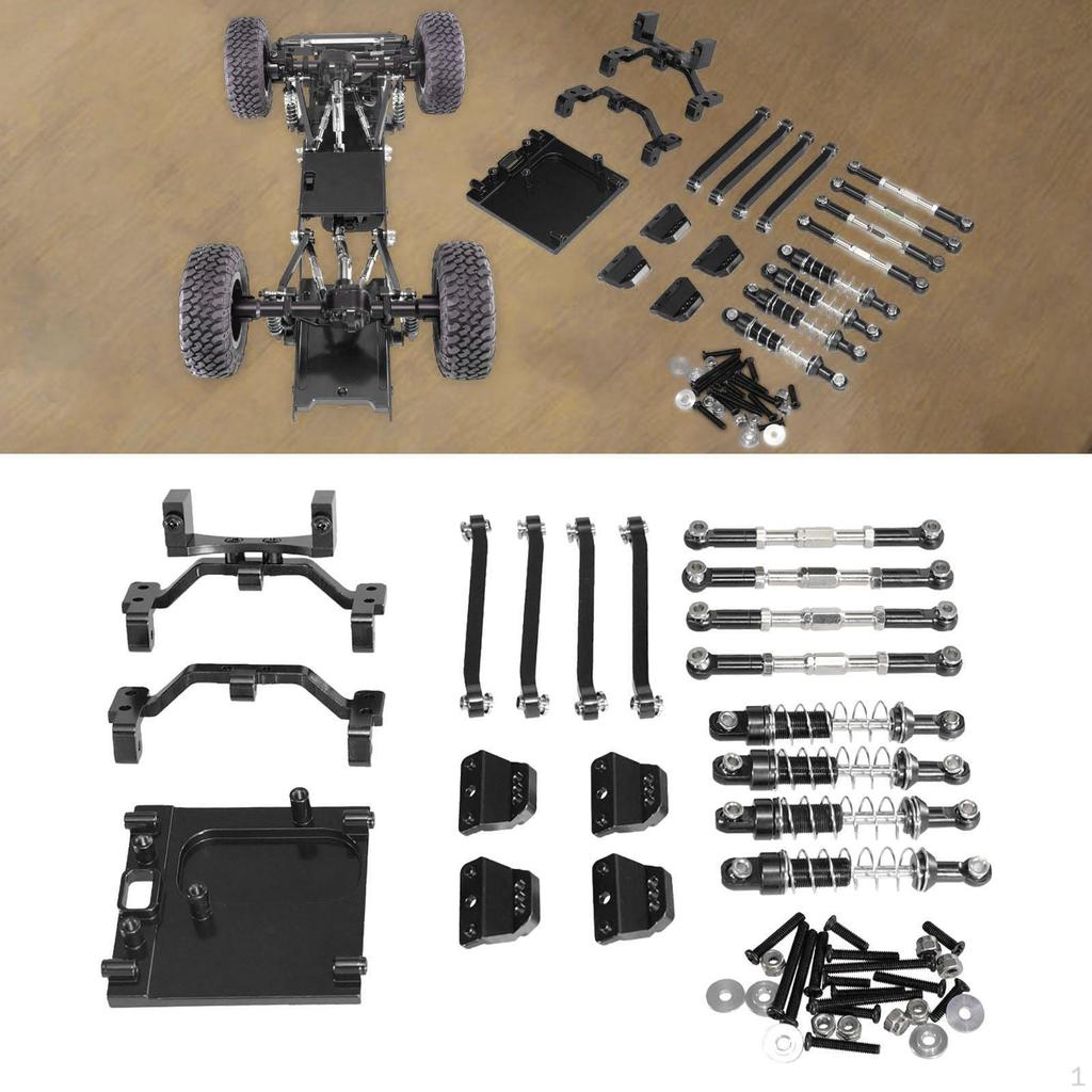 1/12 RC Car Parts Kit Servo Mount Spare Part Aluminum Alloy Shock Absorber Tie Rod for MN99S DIY