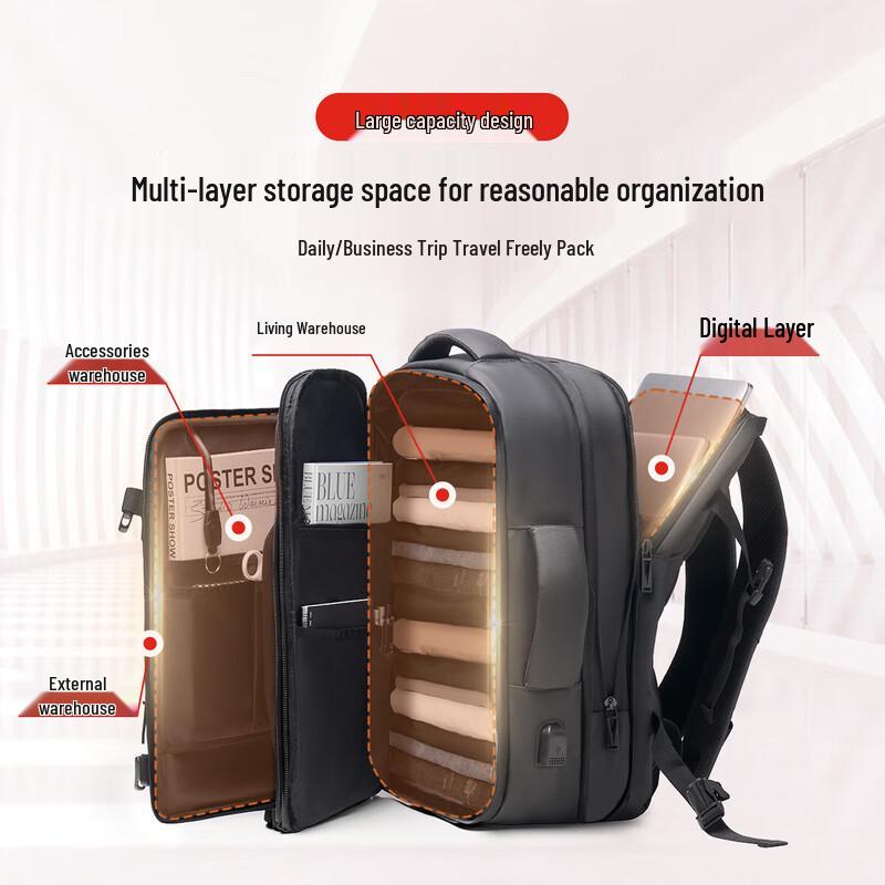 TUCANO Men's Large Capacity Business Travel Backpack