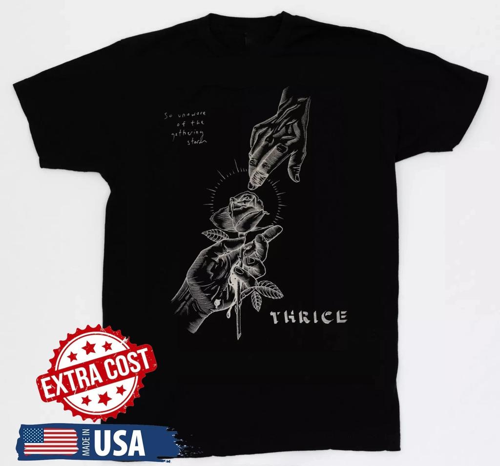 Thrice Hurricane Band Tour Black Short Sleeve T Shirt S-5XL NT153 FREE SHIPPING