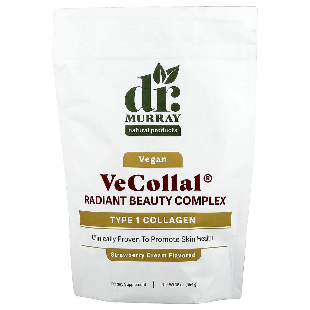 Dr. Murray's, VeCollal®, Vegan Radiant Beauty Complex, Strawberry Cream, 16 oz (454 g)