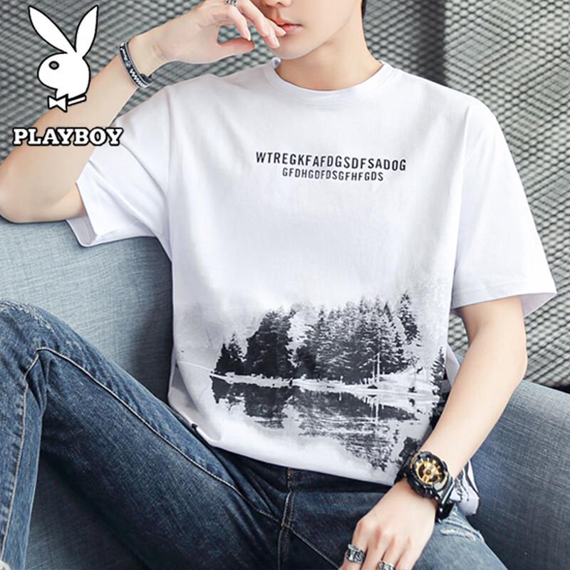 PLAYBOY Men s Loose Fit Short Sleeve T-Shirt 3XL