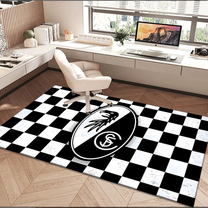 1PC Rug Club Crest Design Carpet, Chair Rug,Area Rug for Office Bedroom Living Rooms Bedroom, Doormat Decor Christmas Fan Gifts