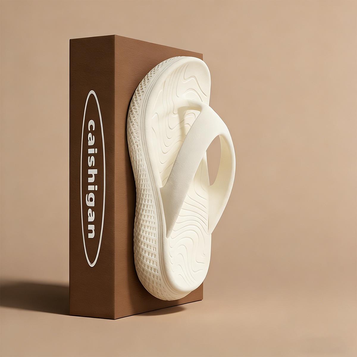 

Ladies and Gentlemen s Cloud Slippers, Odorless and Noiseless T-shaped Beach Slippers, Integrated Anti Slip and Deodorizing Shower Slippers 36-37