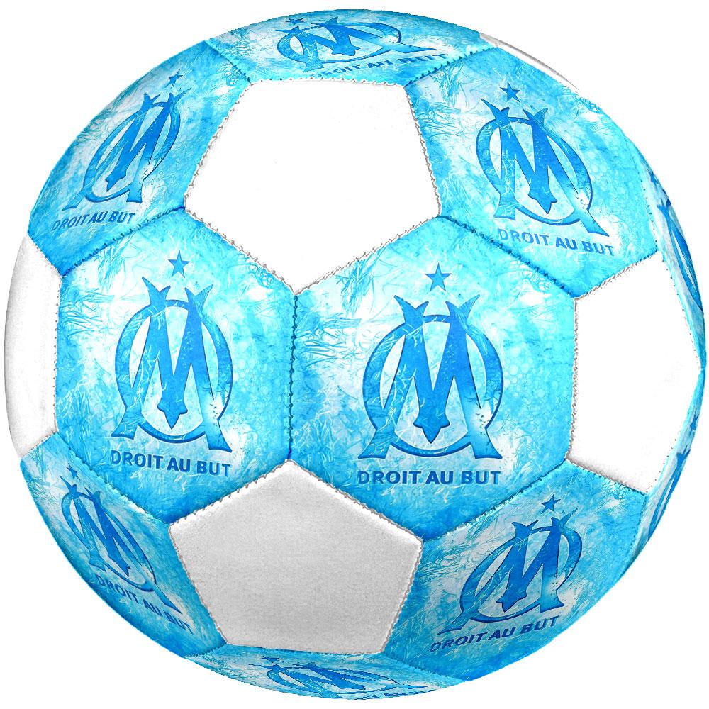 Olympique De Marseille Size 5 Soccer Ball, Machine-Stitched PVC, Durable & High Bounce, All Ages Fit, Fan Merchandise, Matches & Outdoor Use.