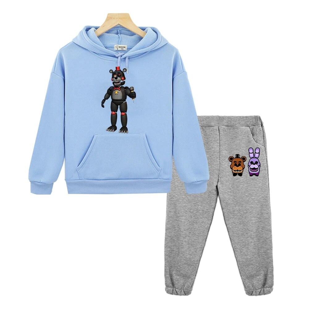 FNAF băieți fete Seturi cu glugă Anime hanorac pulover din lână Jachetă Toamnă Urs Iepure Joc Kawaii Hanorac copii haine boutique