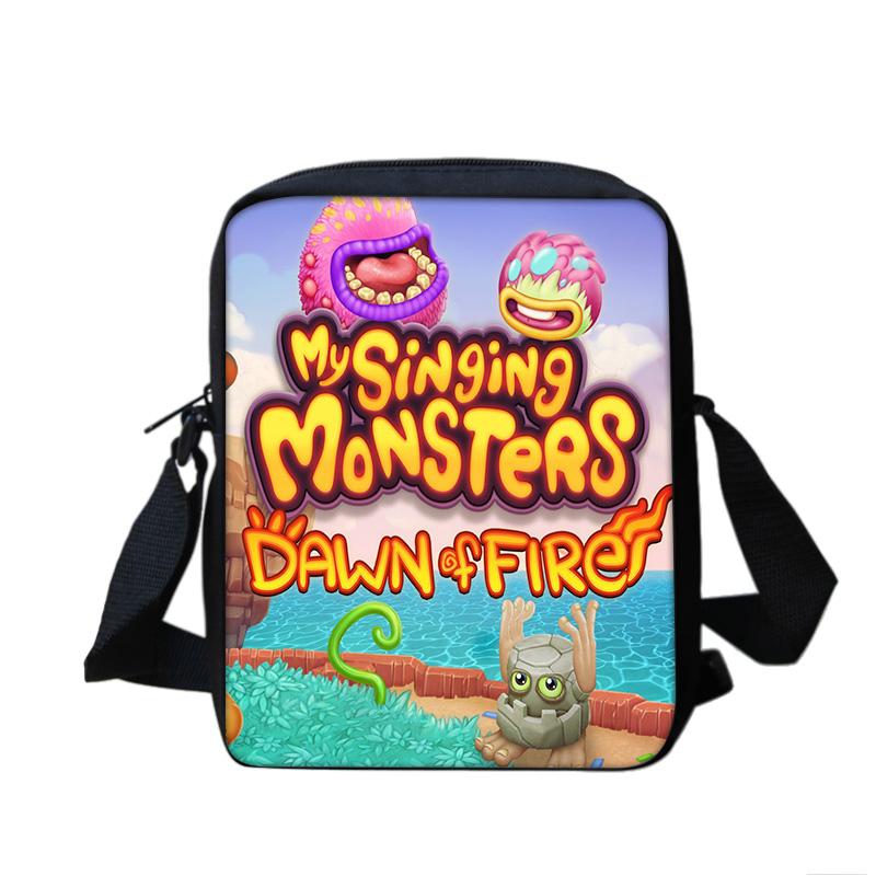 My Singing Monsters Bag Game Cartoon Print Large Capacity New Kindergarten Elementary School Boys and Girls
