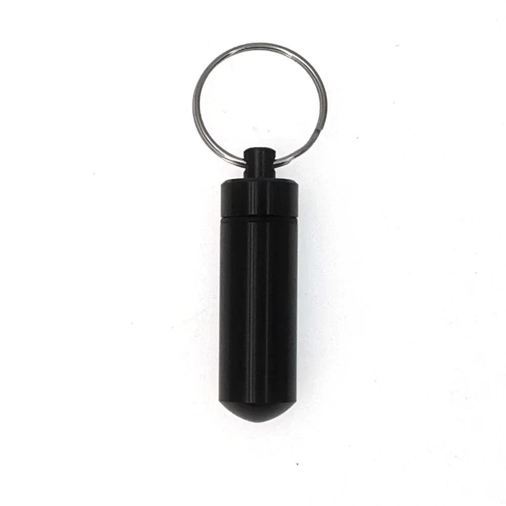 Aluminum Alloy Pill Keychain Holder Small Pill Box Pill Case Waterproof Pill Organizer Stonego Portable Pill Holder Keychain