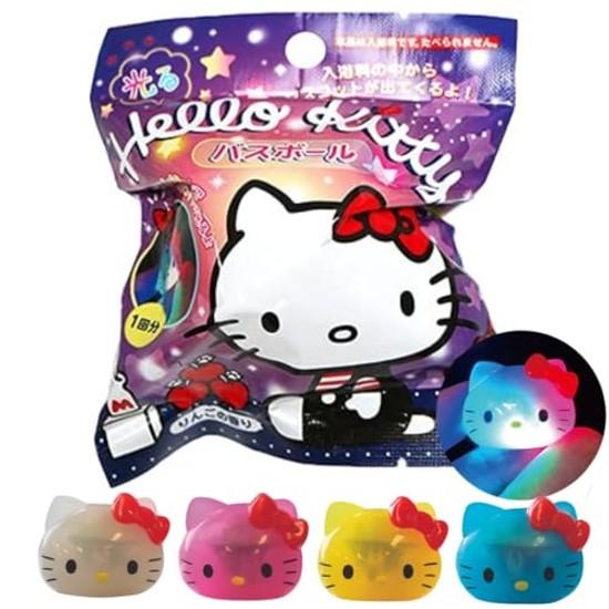 Glowing bath ball featuring Sanrios Hello Kitty. Character additive children suitable boys girls includes toy.