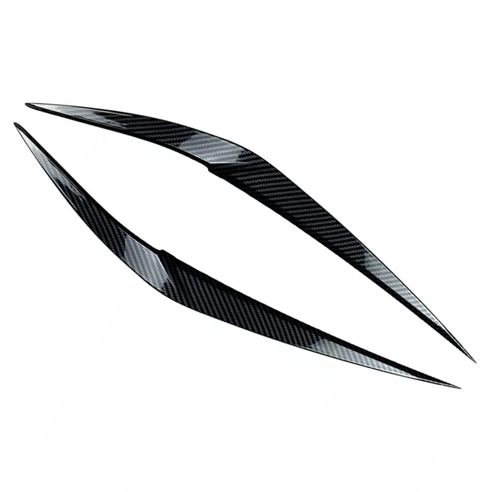 2Pcs Car Front Headlight Eyebrow Eyelid Cover ABS Glossy Black Stickers for BMW X1 F48 2016 2017 2018